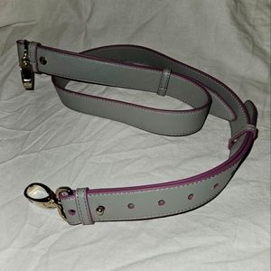 Gray purple purse strap